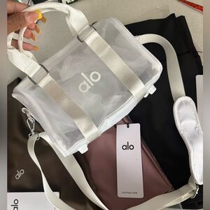 ALO Yoga White Clear Mini Crossbody Bag